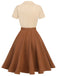 [Prévente] Robe boutonnée kaki verte style Blanche-Neige années 1950