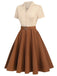 [Prévente] Robe boutonnée kaki verte style Blanche-Neige années 1950