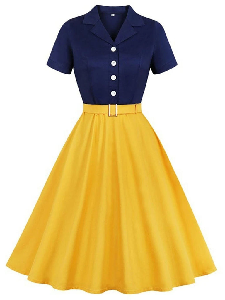[Prévente] Robe boutonnée kaki verte style Blanche-Neige années 1950