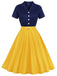 [Prévente] Robe boutonnée kaki verte style Blanche-Neige années 1950