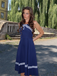 Robe Swing Vintage Année 50 À Col Licou Soirée Cocktail Chic