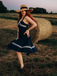 Robe Swing Vintage Année 50 Col Licou Soirée Cocktail Chic