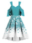 Robe Swing Année 50 Flocon de Neige