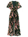 Combinaison Vintage en Velours Vert fleurs des Années 1950