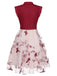 Robe vintage patchwork papillon des années 1950 Cocktail Chic