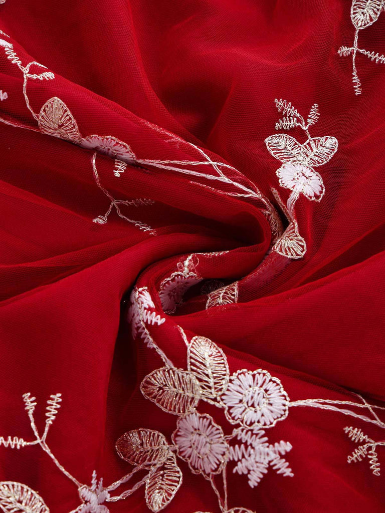 [Prévente] Robe vintage patchwork papillon rouge des années 1950 Cocktail Chic