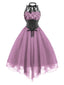 Robe d'Halloween Gothique Steampunk en Dentelle