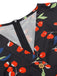 [Prévente] Robe bleu à col en V à fleurs des années 1930