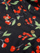 [Prévente] Robe bleu à col en V à fleurs des années 1930