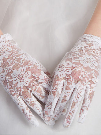 Gants Transparents en Dentelle Florale 2