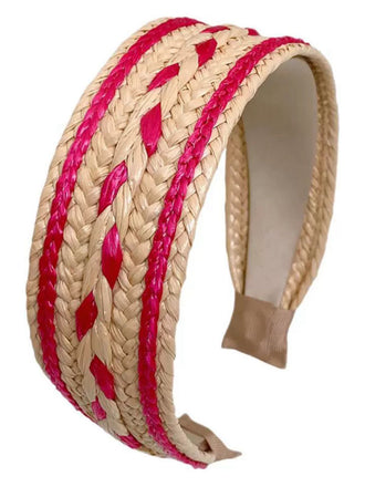 Bandeau tressé patchwork de couleurs bohèmes