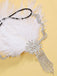 Parure Tête Fleurs Plumes Strass Gatsby Année 1920