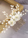 Accessoires pour Cheveux en Perles Blanches et Cristaux Floraux 3