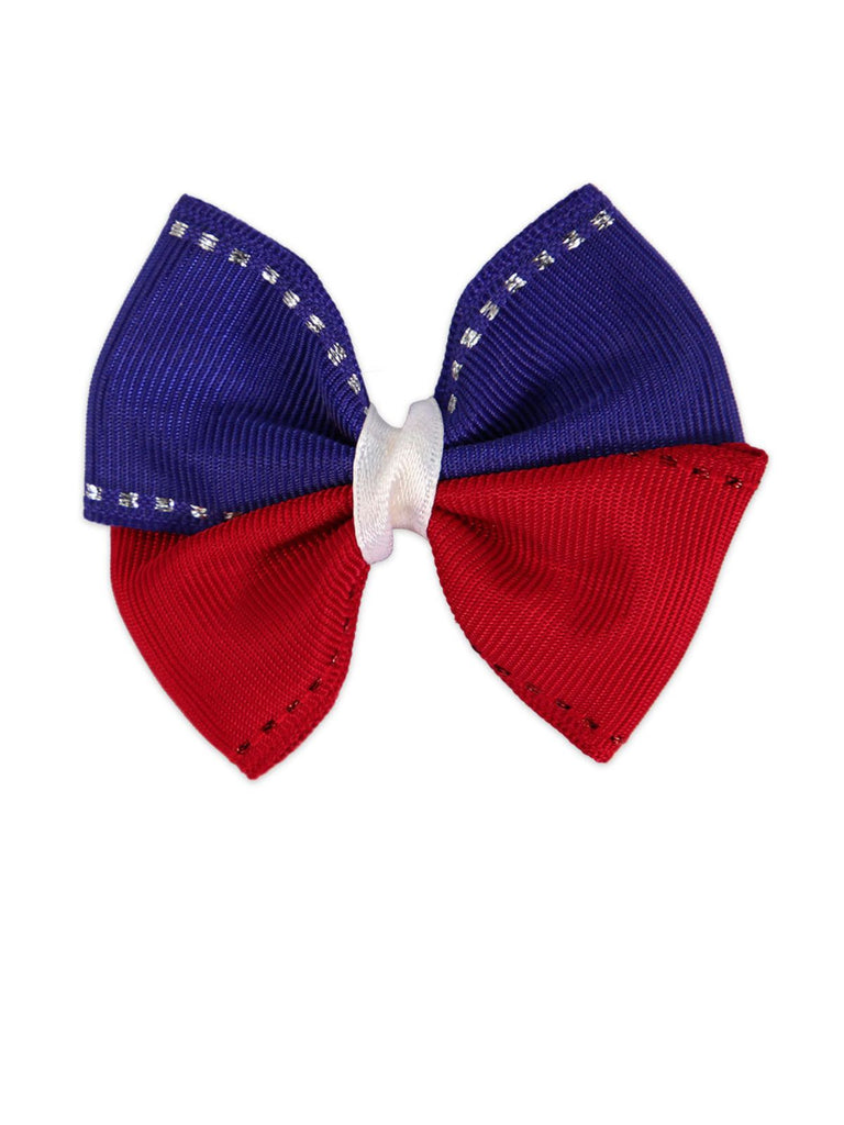 Accessoires Cheveux Vintage à Rayures Rouge et Bleu 4