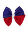 Accessoires Cheveux Vintage à Rayures Rouge et Bleu 4