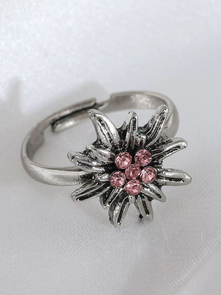 Accessoires Vintage Edelweiss Rhinestone Ring