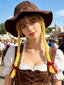Chapeau Alpin Marron À Broderies Fleuries Oktoberfest