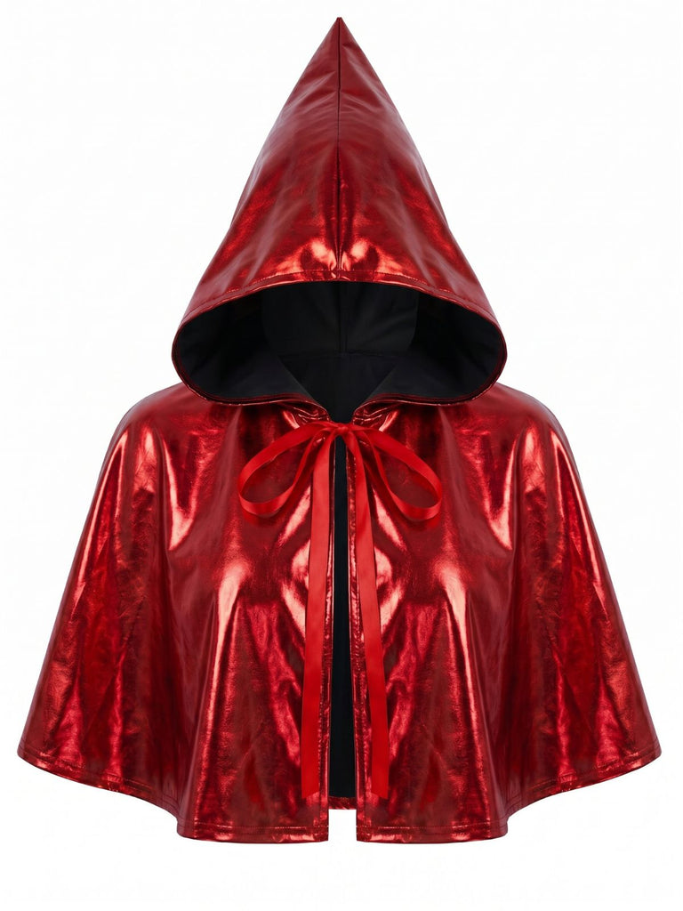 Cape Holographique à Capuche Métallique Court Années 1980 6