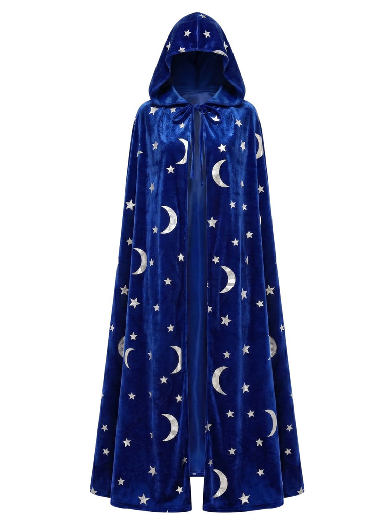Cape Longue Halloween Étoile & Lune Années 1950