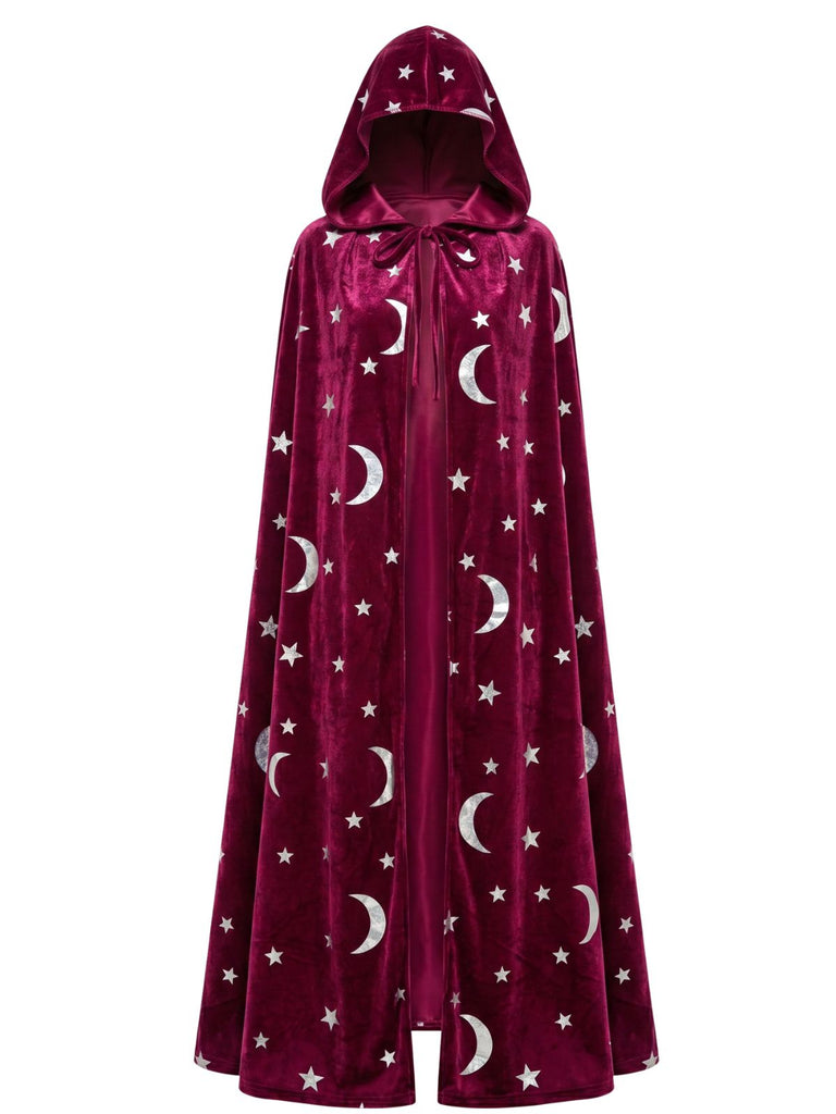 Cape Longue Halloween Étoile & Lune Années 1950