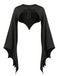 Cape Noir Noué- Halloween Chauve-Souris Années 1970