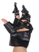 Gants Sans Doigts Noir Effet Crocodile Griffes Déguisement Dragon