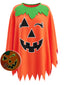 Cape citrouille à motif visage d’Halloween années 1940