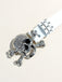 Accessoires Halloween Tête de Mort Rhinestone Studded Gothique Belt