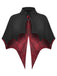 Cape Halloween Chauve-Souris Asymétrique avec Collier Gemme Années 1950