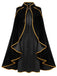 Cape royale en daim à bordure dorée pour Halloween années 1950