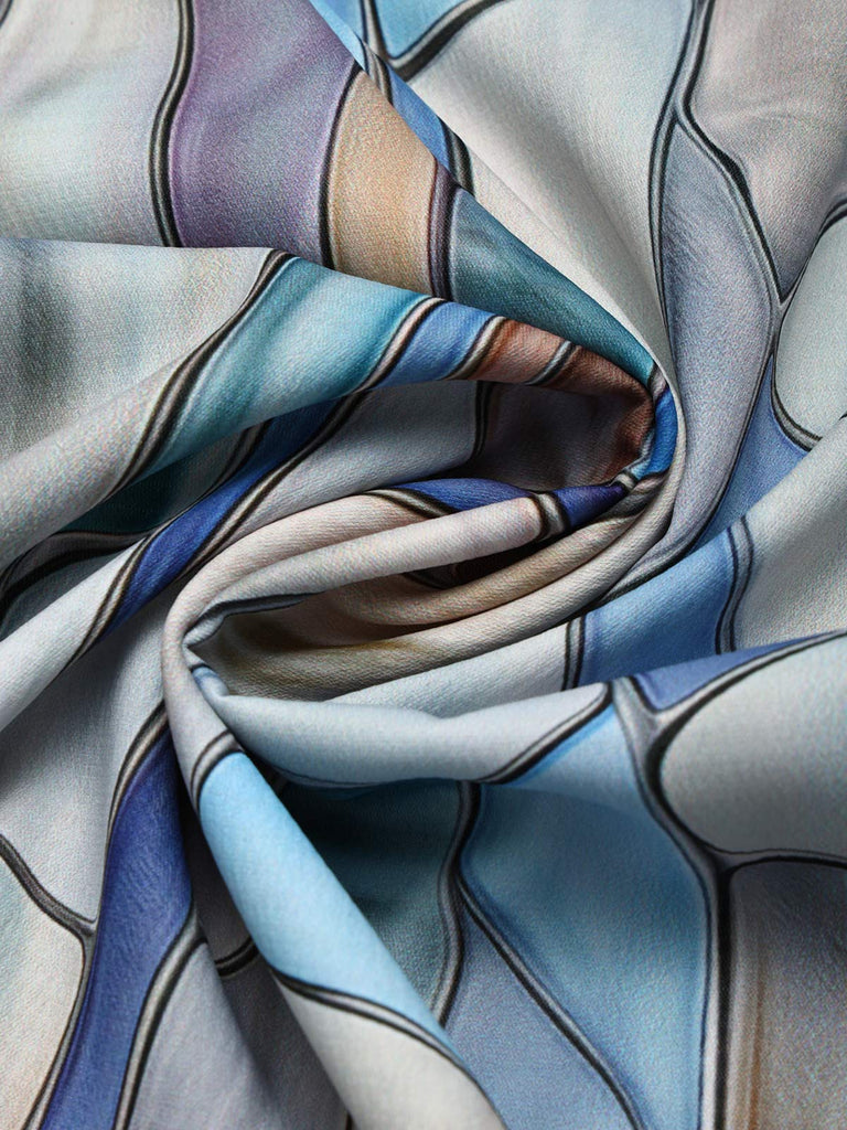 [Prévente] Kimono cardigan ouvert à imprimé géométrique vitrail années 1970