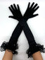 Gants d’opéra longs à volants et perles