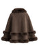 Cape chaude en suédine doublée de peluche et bordée de fausse fourrure années 1950 - 2