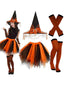 Ensemble d'accessoires d'Halloween chapeau de sorcière bas rayés et tutu
