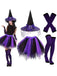 Ensemble d’accessoires d’Halloween avec chapeau de sorcière, bas rayés et tutu