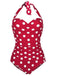 Maillot de Bain Pin Up Vintage Une-pièce Pois