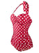 Maillot de Bain Pin Up Vintage Une-pièce Pois