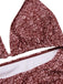 [Prévente] Maillot de bain une pièce marron motif floral bohème années 1970