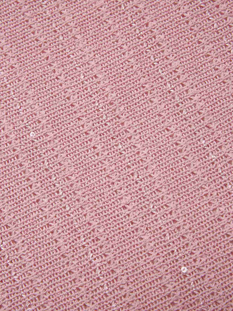 [Prévente] Cache-maillot en maille tricotée rose des années 1960