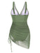 Maillot de bain une pièce transparent à cordon de serrage des années 1950
