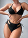Ensemble bikini à cordon et haut transparent style tropical années 1960