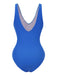[Prévente] Maillot de bain une pièce colorblock bleu rouge blanc années 1970