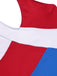 [Prévente] Maillot de bain une pièce colorblock bleu rouge blanc années 1970