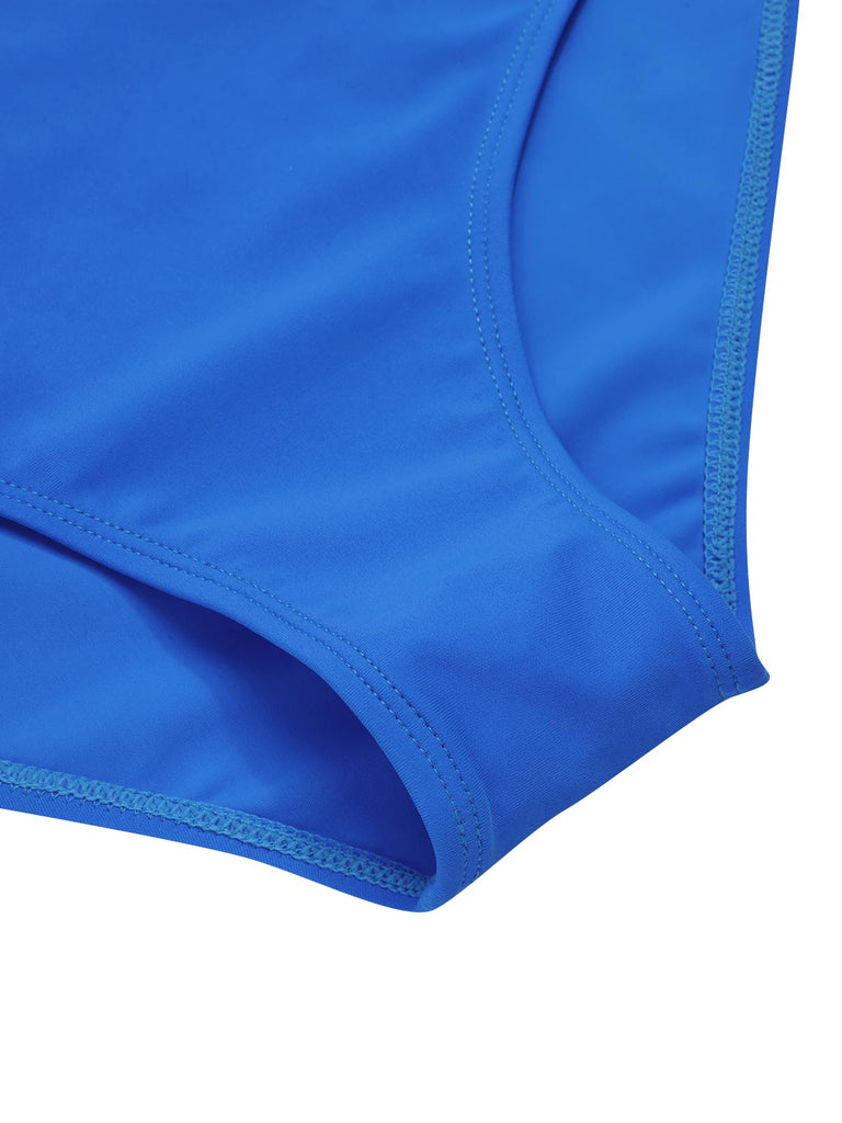 [Prévente] Maillot de bain une pièce colorblock bleu rouge blanc années 1970