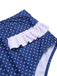 [Prévente] Maillot de bain bleu à pois dos nu volants style années 50