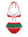 [Prévente] Ensemble bikini rouge à volants pastèque années 1950