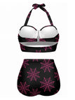 [Prévente] Maillot de Bain Dos Nu Lacé Toile d'Araignée Noir années 50 2
