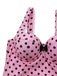 [Prévente] Maillot De Bain Une Pièce Rose Pois Dentelle Années 1960