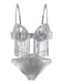 Ensemble De Bikini Argenté Holographique Paillettes Franges Année 1970