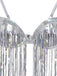 Ensemble De Bikini Argenté Holographique Paillettes Franges Année 1970